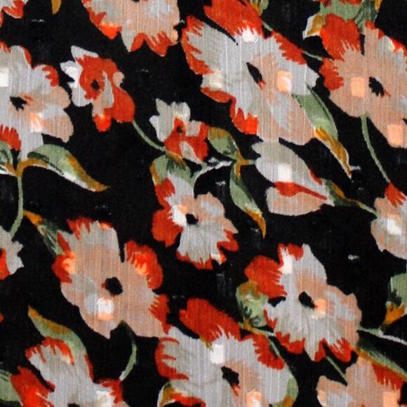 Sleeveless Floral Lined Blouse With Keyhole Back Size Medium - Picture 8 of 8